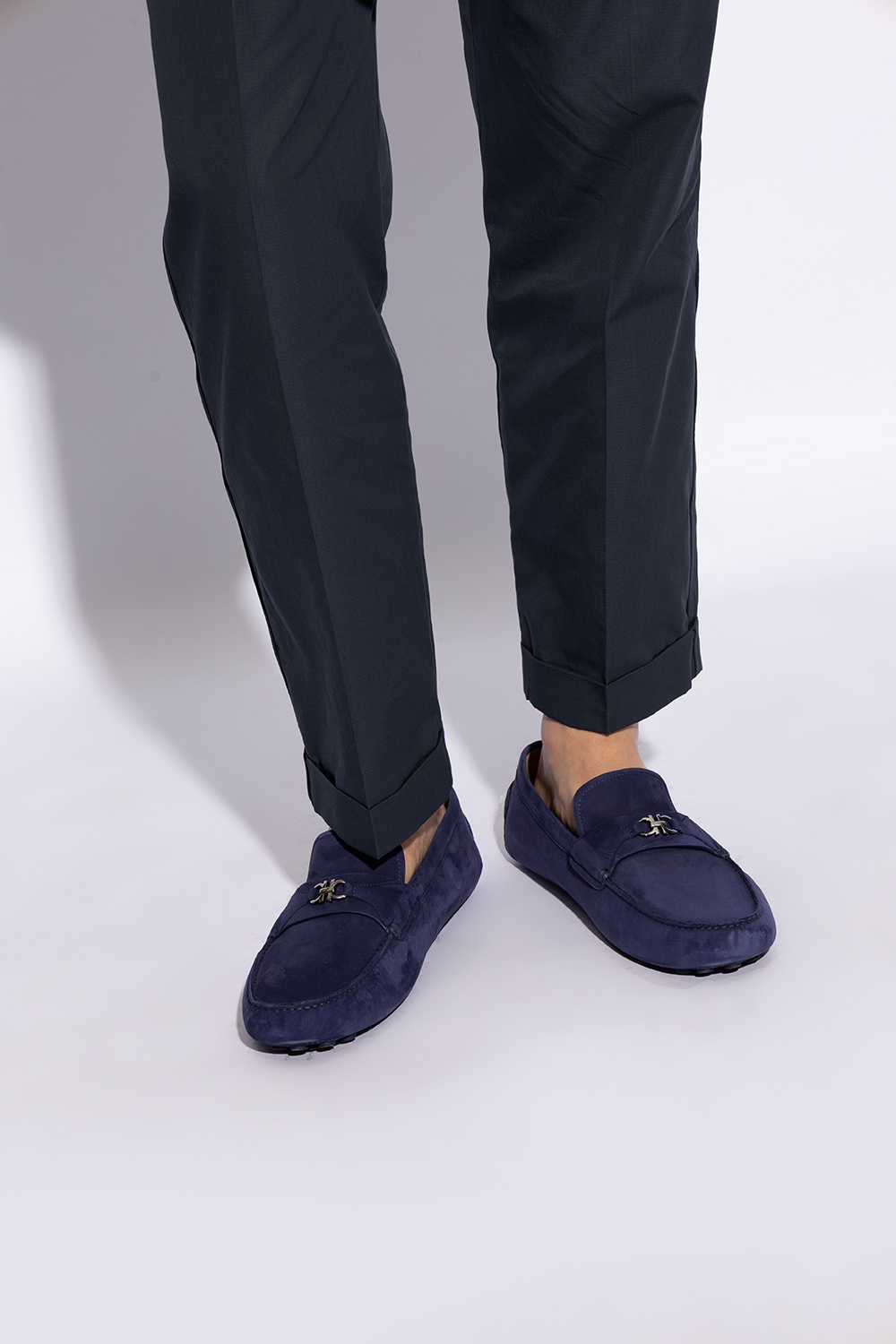 Navy blue outlet ferragamo shoes